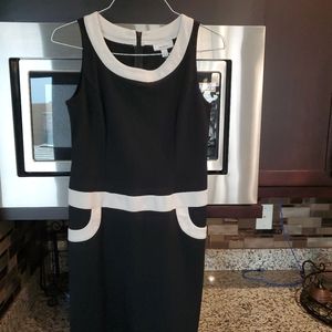 Dress barn black and white dress size 6